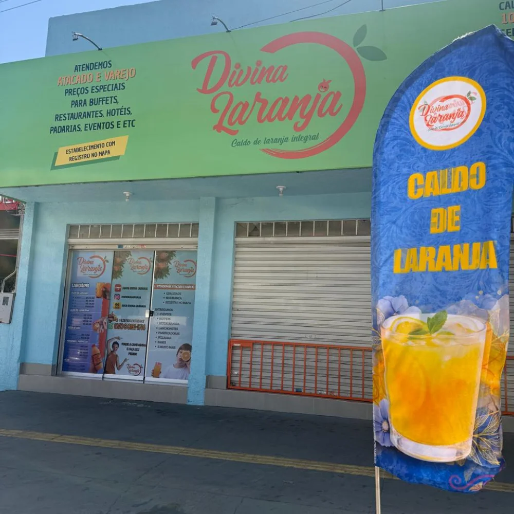 Fachada da loja Divina Laranja em Goiânia